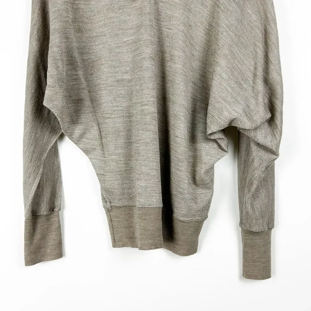 LOFT Metallic Bow Dolman Sleeve Wool Blend Top Party Night Out Womens Size S - Picture 11 of 12